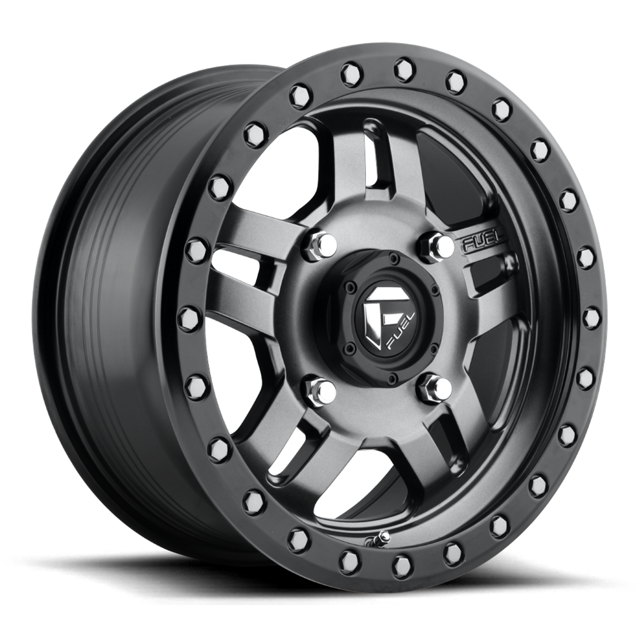 Set 4 Fuel UTV D918 Anza Beadlock 15x7 4x137 Matte Gun Metal Wheels 15" 13mm