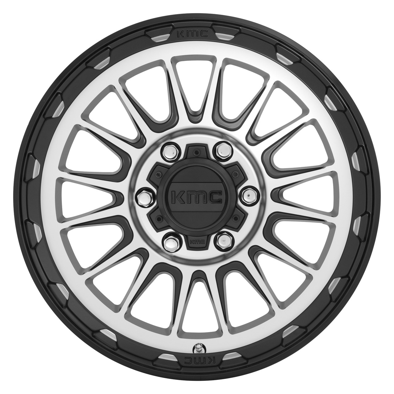 Set 4 16" KMC KM542 Impact 16x7 5x110 Satin Black Machined Wheels 30mm Rims