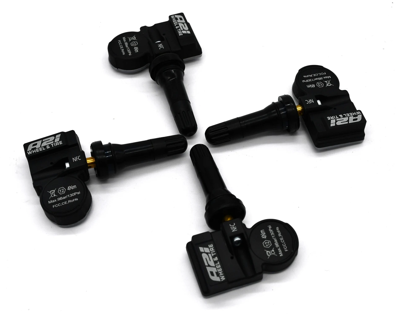 4 TPMS Fit 01/2004-12/2007 Audi A4 Avant Tire Sensors Replacement Rubber Stem 433 MHz