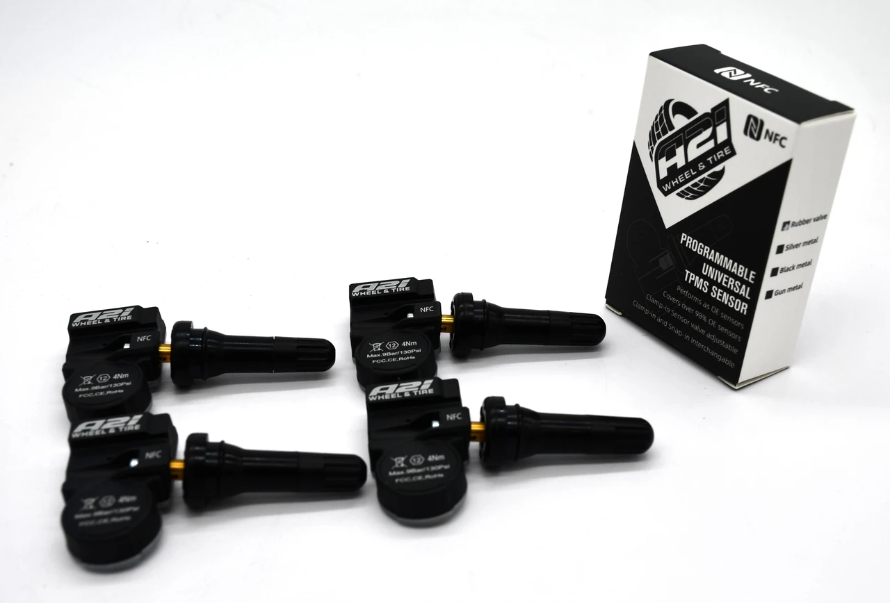 4 TPMS Fit 01/2007-12/2012 Audi A5 Tire Sensors Replacement Rubber Stem 315 MHz