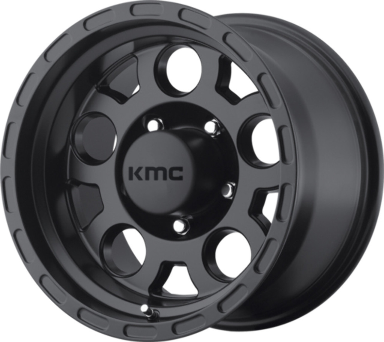 Set 4 KMC KM522 Enduro 18x9 8x6.5 Matte Black Wheels 18" 0mm Truck Rims