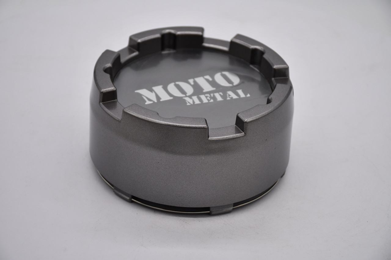 Moto Metal Satin Gray Wheel Center Cap Hub Cap MO983CAPB3-SG 5.25" MO983 Snap In 8 Lug Cap
