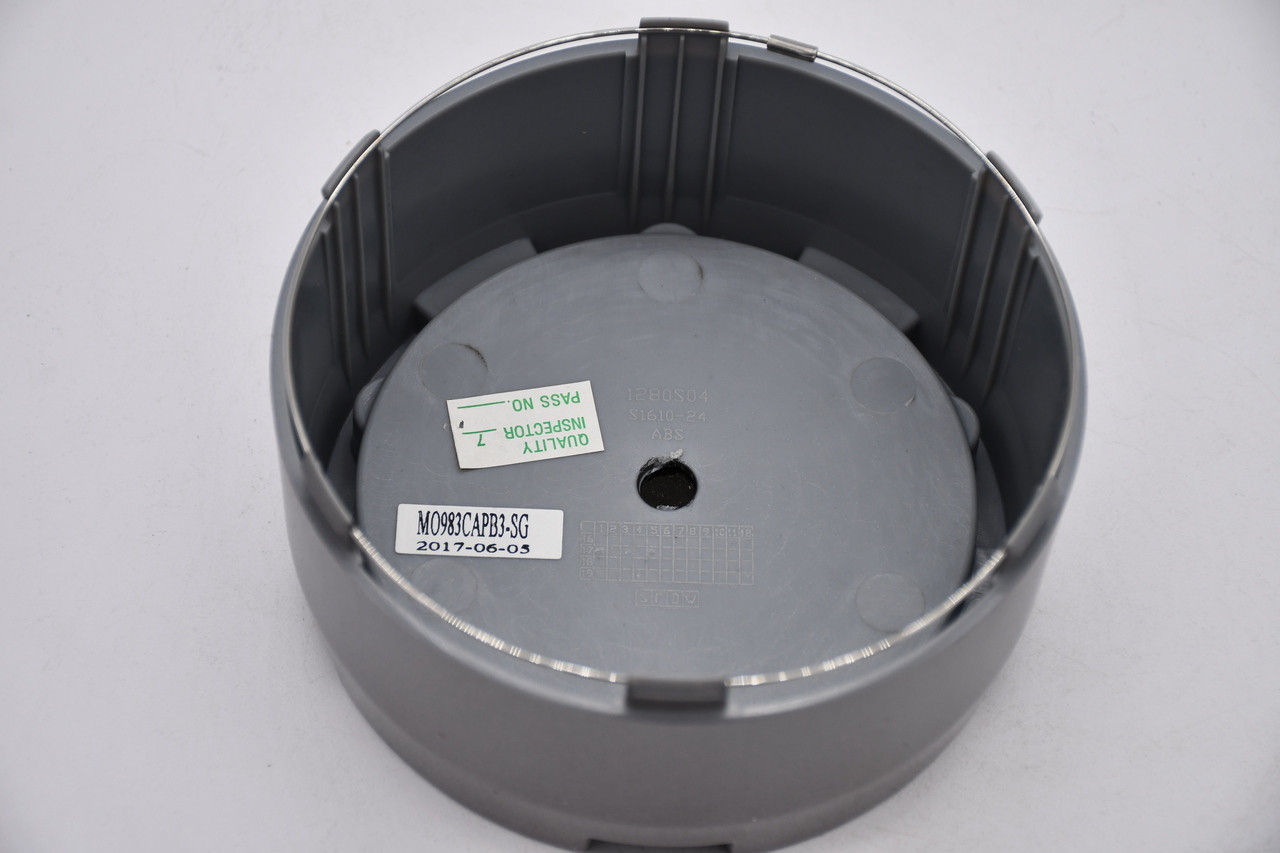 Moto Metal MO983CAPB3-SG Satin Gray Wheel Center Cap with Chrome Moto Metal Logo