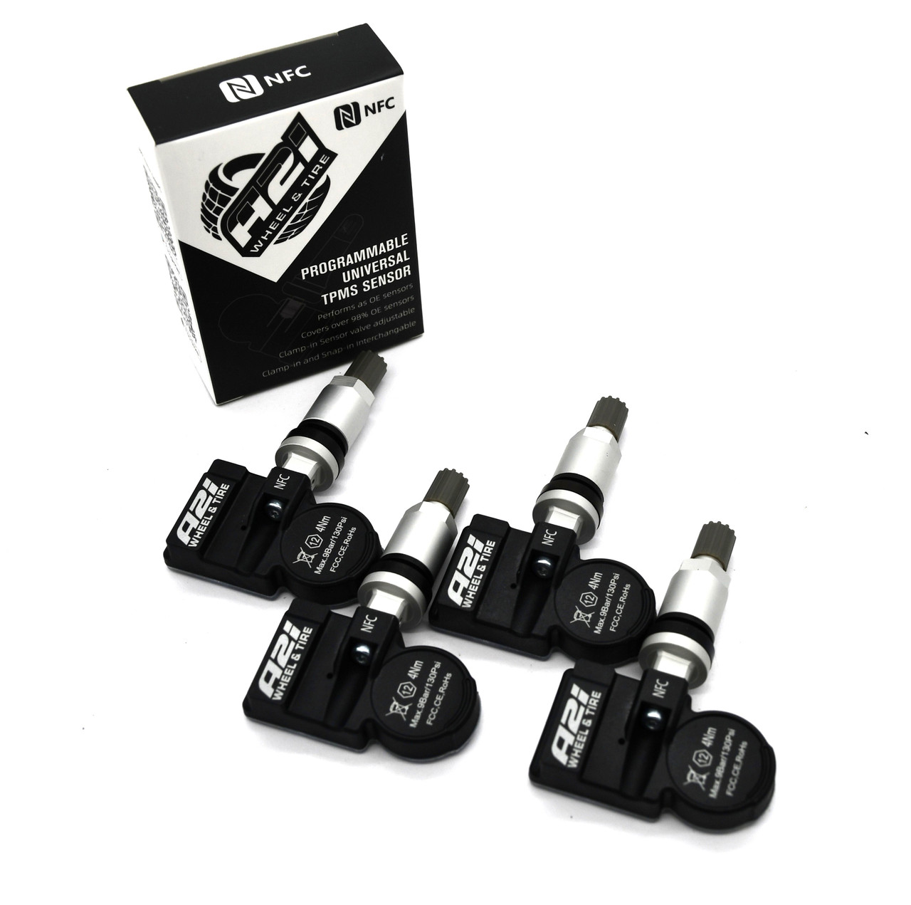 4 TPMS Fit 01/2019-12/2020 Alfa-Romeo Mito Tire Sensors Replacement Metal Stem 433 MHz