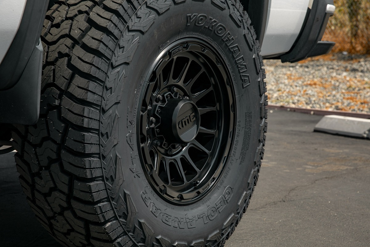 Set 4 KMC KM542 Impact 16x8 5x150 Satin Black Wheels 16" 0mm Rims