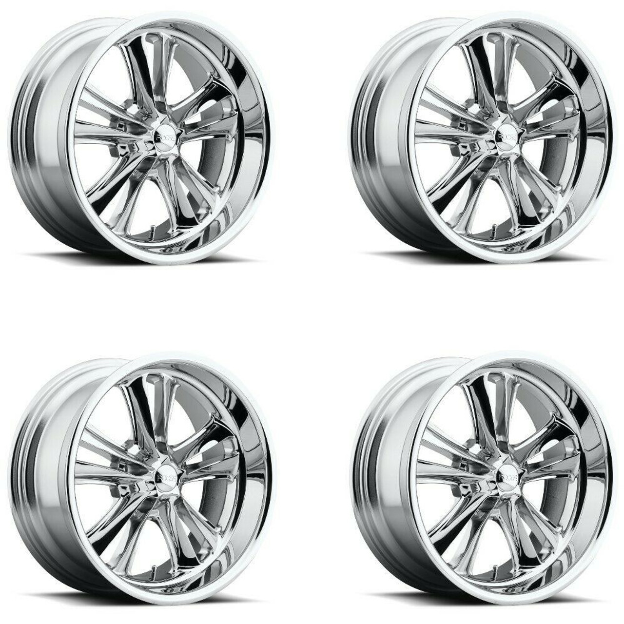 Set 4 18" Foose F097 Knuckle 18x8 5x4.5 Chrome Plated Wheels 1mm Rims