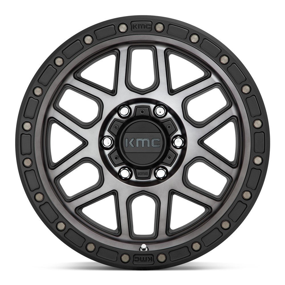 Set 4 17" KMC KM544 Mesa 17x9 8x170 Satin Black Gray Tint Wheels 18mm Rims