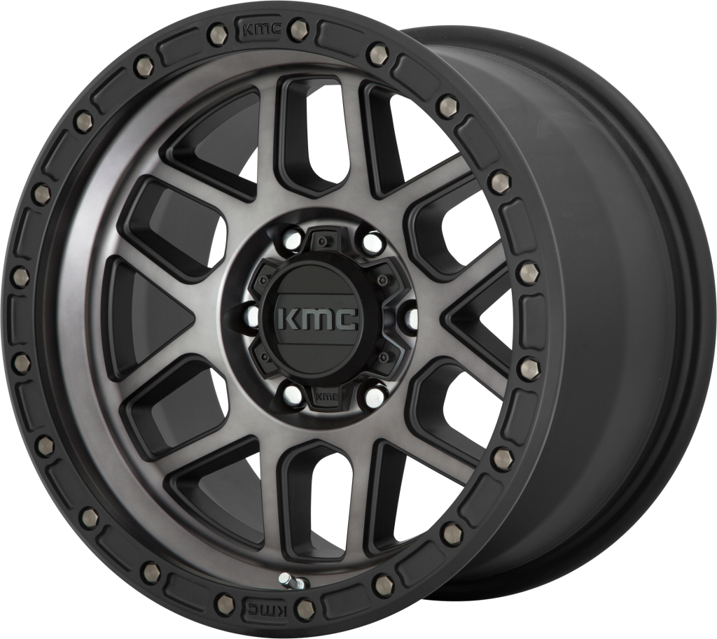Set 4 17" KMC KM544 Mesa 17x9 8x170 Satin Black Gray Tint Wheels 18mm Rims