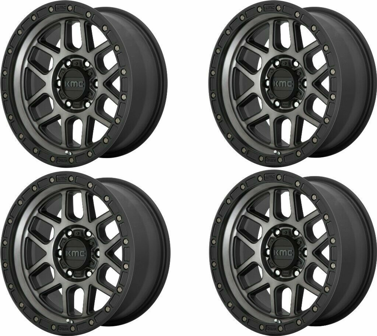 Set 4 KMC KM544 Mesa 20x9 8x180 Satin Black With Gray Tint Wheels 20" 0mm Rims Set 4 KMC KM544 Mesa 20x9 8x180 Satin Black With Gray Tint Wheels 20" 0mm Rims