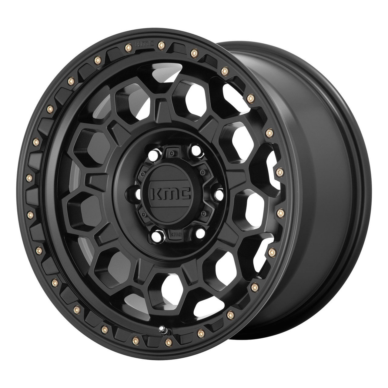 Set 4 KMC KM545 Trek 17x9 6x5.5 Satin Black Wheels 17" 18mm Rims