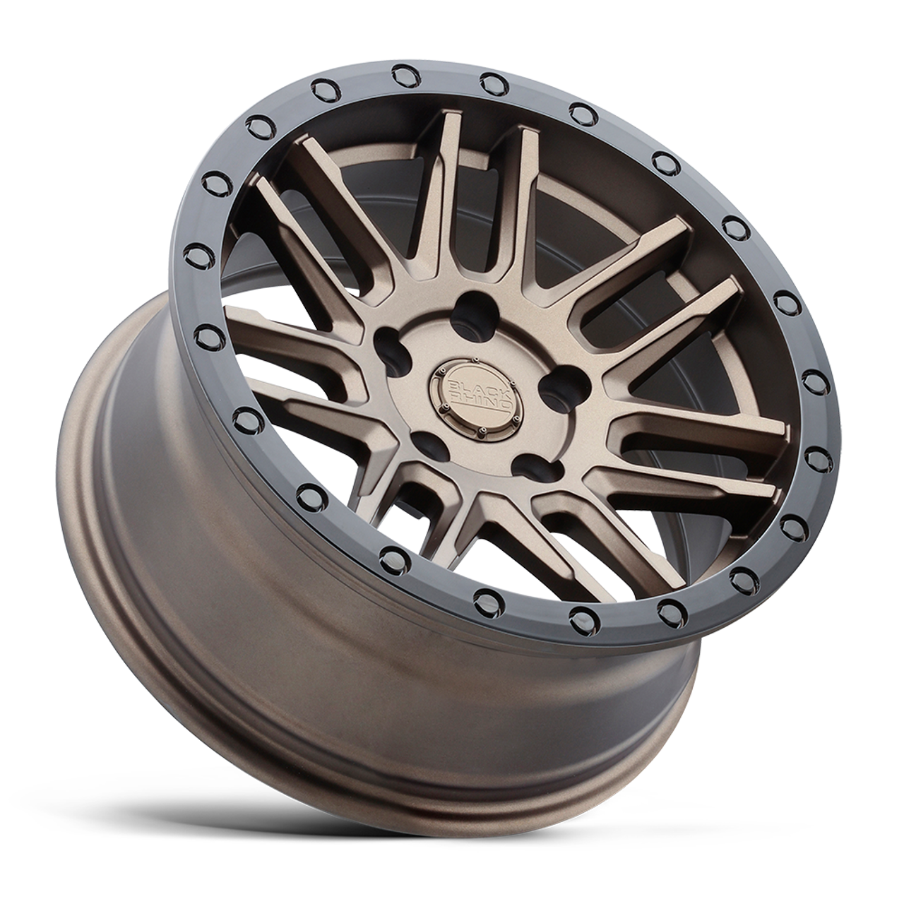 Black Rhino Arches 17x8 5x112 Bronze W/ Black Ring Wheel 17" 30mm Rim