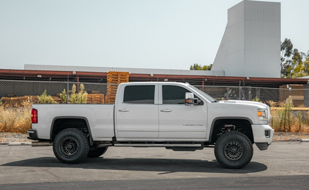 Set 4 KMC KM542 Impact 16x8 6x5.5 Satin Black Wheels 16" 0mm Rims