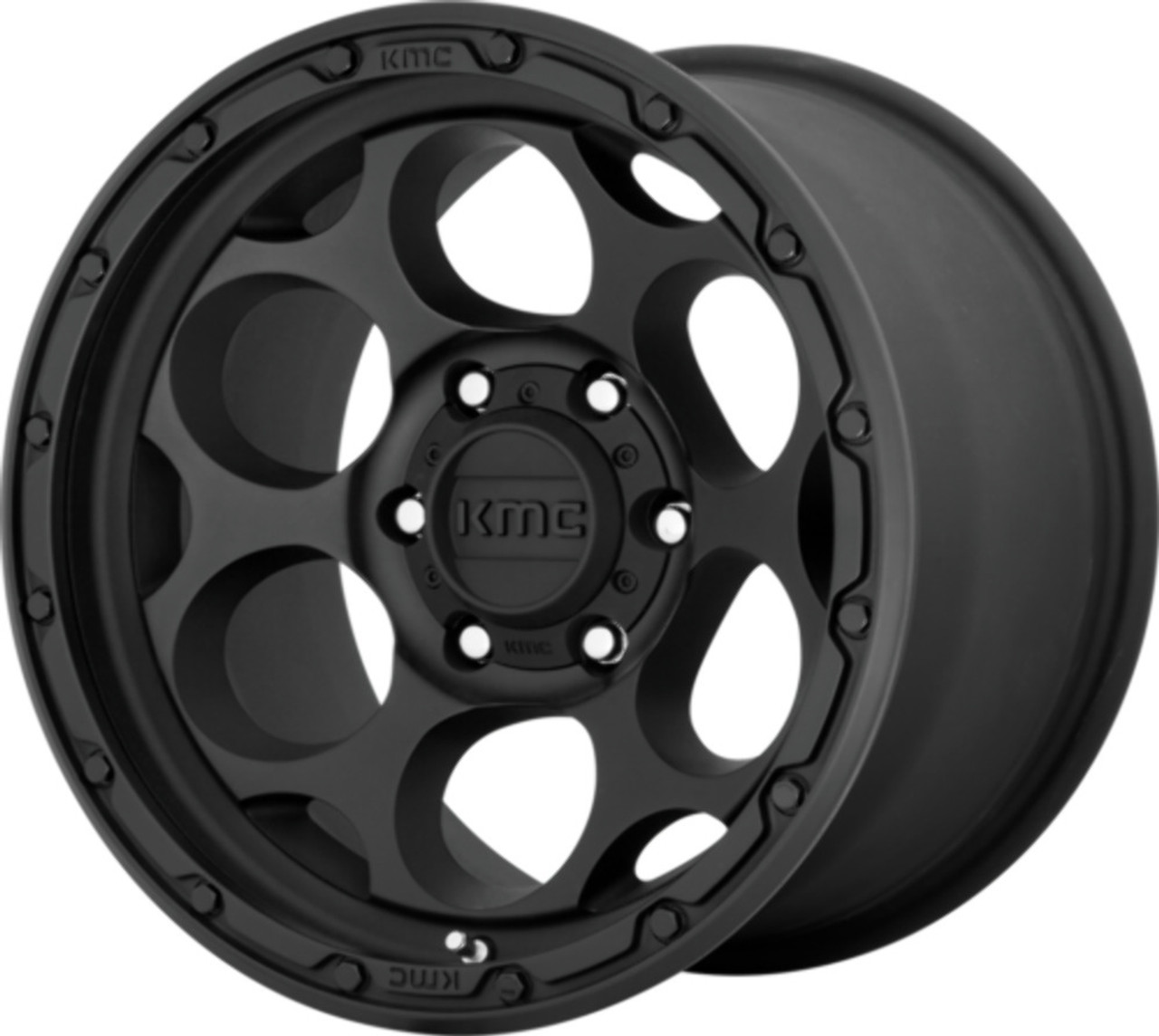 Set 4 KMC KM541 Dirty Harry 17x8.5 6x5.5 Textured Black Wheels 17" 0mm Rims