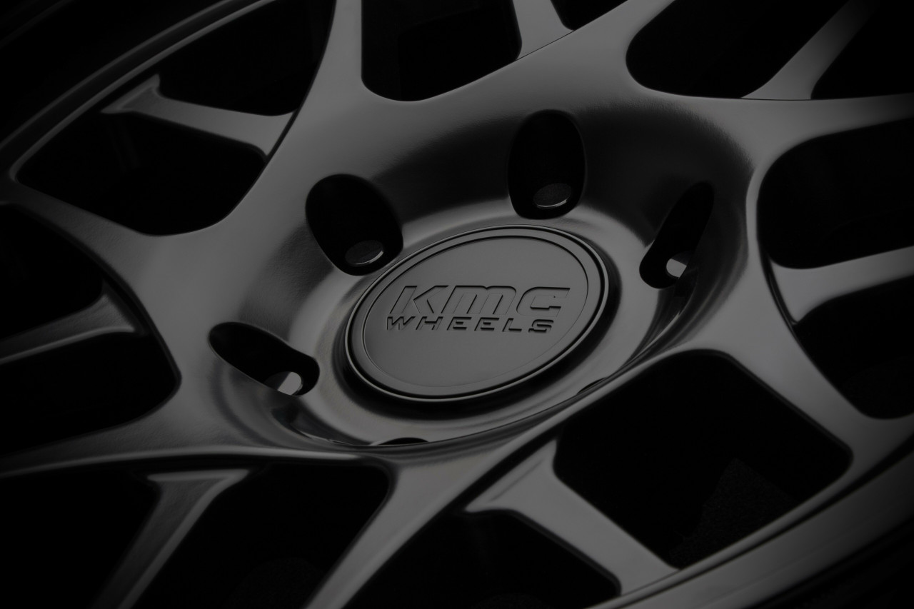 Set 4 17" KMC KM717 Bully Ol 17x8.5 6x4.5 Satin Black Wheels 18mm Rims