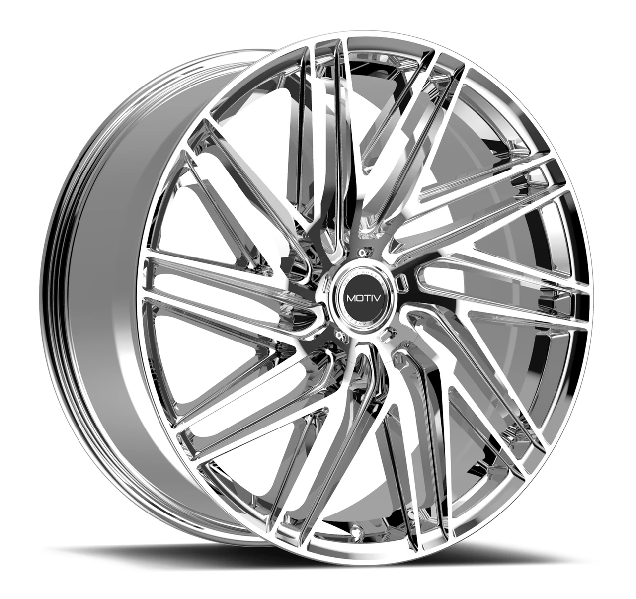 22" Motiv 429C Align Chrome 22x9 Wheel 5x112 5x4.5 +40mm Rim
