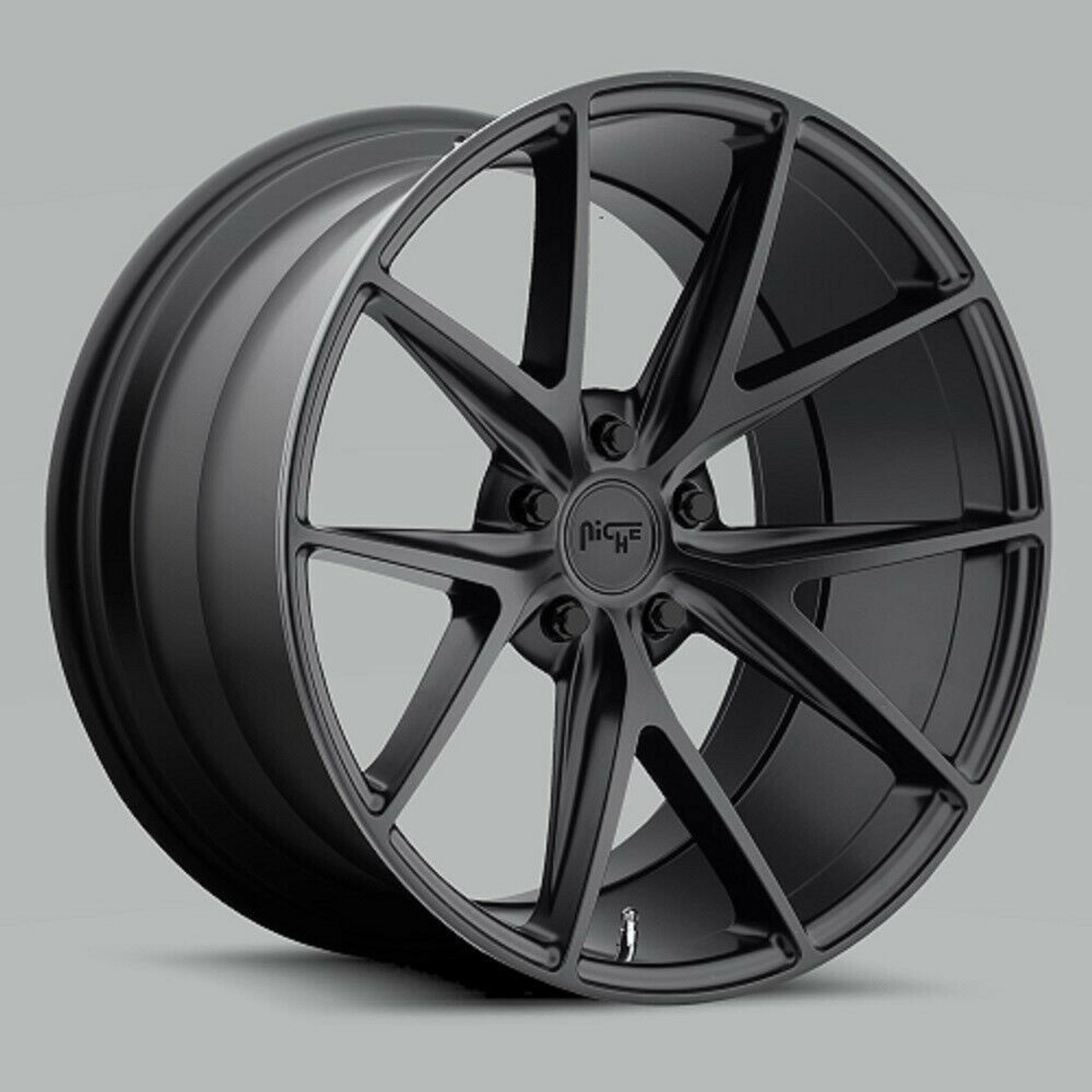 Set 4 Niche M117 Misano 19x8.5 5x4.5 Matte Black Wheels 19" 33mm Rims