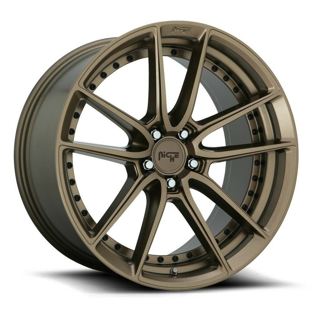 Set 4 Niche M222 Dfs 17x8 5x112 Matte Bronze Wheels 17" 40mm Rims