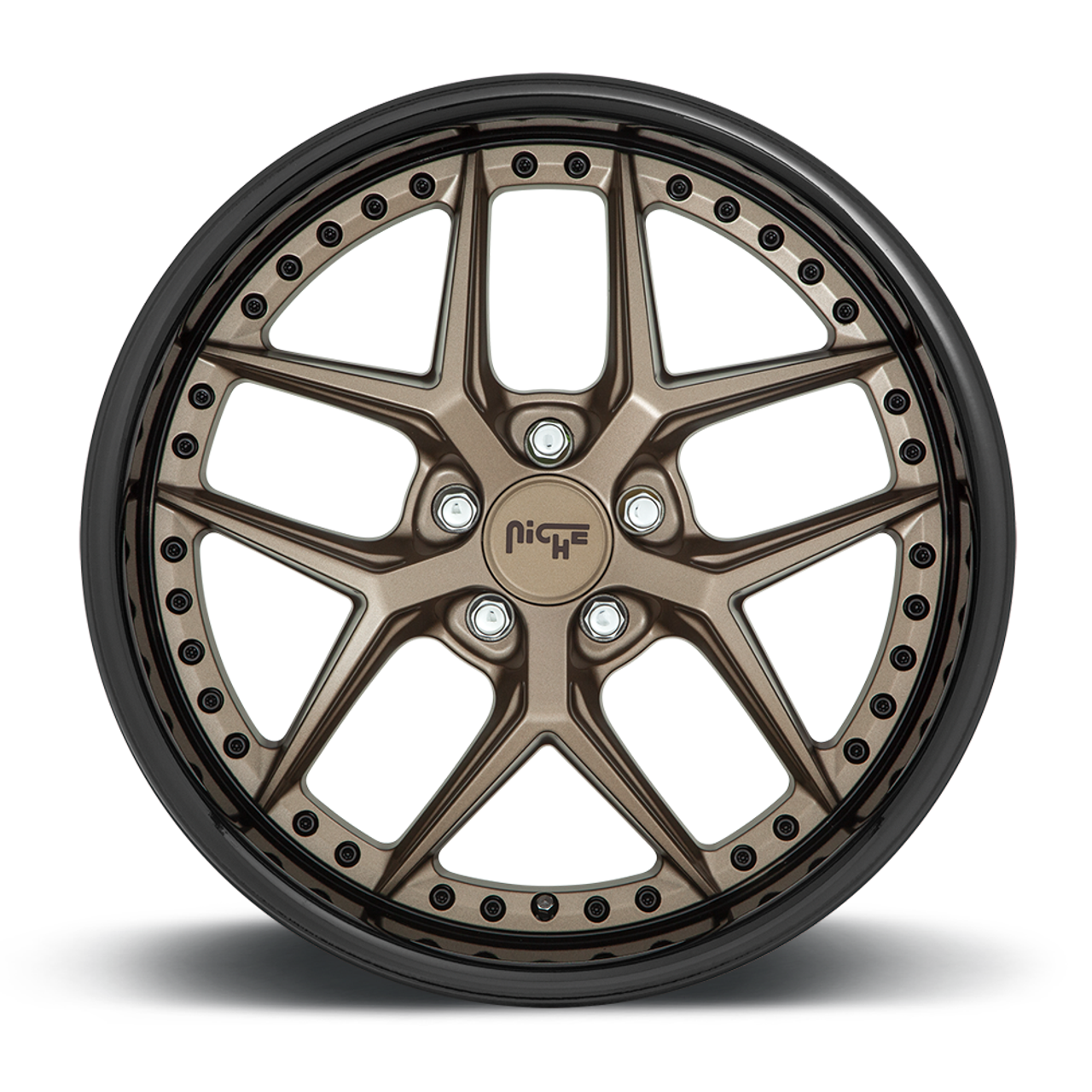 Set 4 Niche M227 Vice 20x9 5x4.5 Bronze Black Bead Ring Wheels 20" 35mm