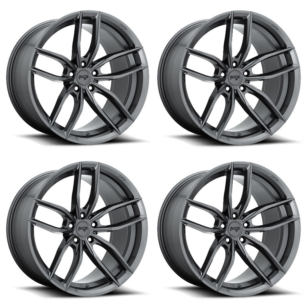 Set 4 20" Niche M204 Vosso Matte Anthracite Wheels 5X112 38mm Rims