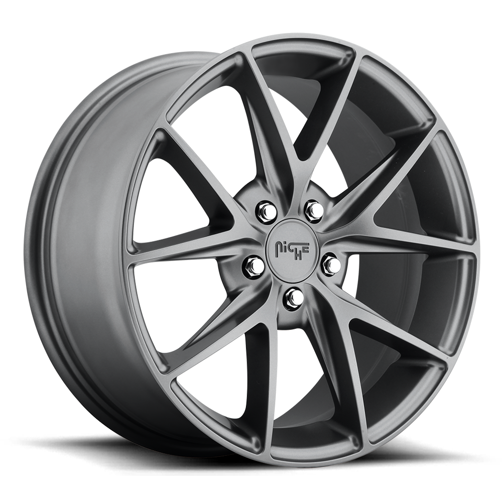 Set 4 20" Niche M116 Misano Matte Gun Metal Wheels 5X112 26mm Rims