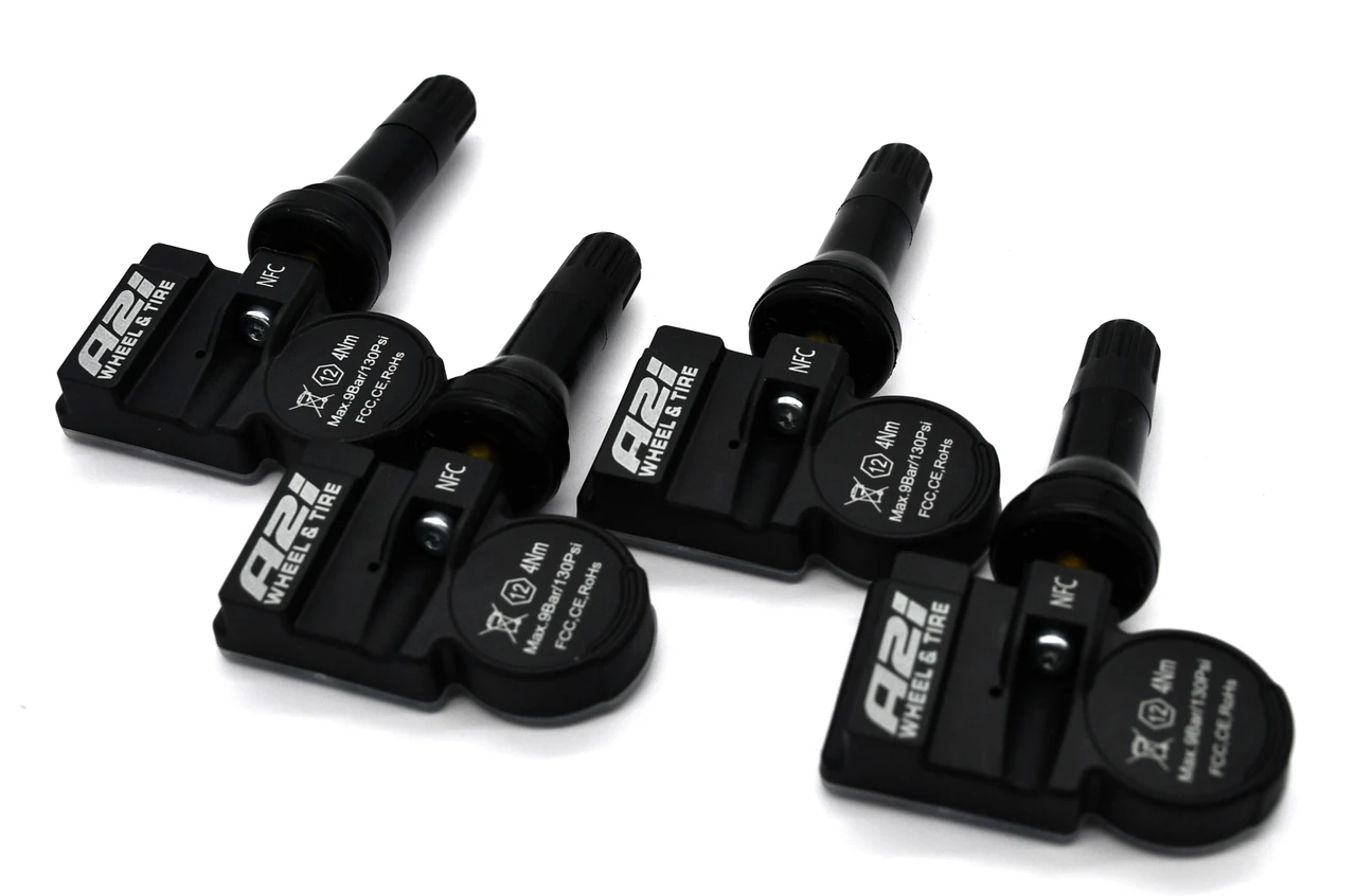 Set 4 TPMS Fit 01/2003-06/2005 Bentley Continental Tire Sensors Replacement Rubber Stem 433 MHz