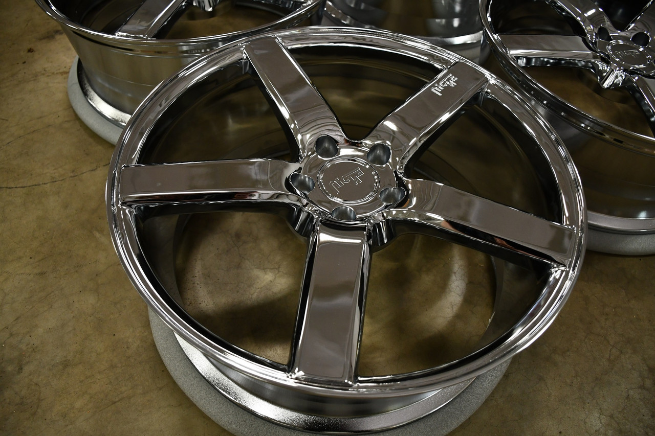Set 4 Niche M132 Milan 20x8.5 5x112 Chrome Plated Wheels 20" 34mm Rims