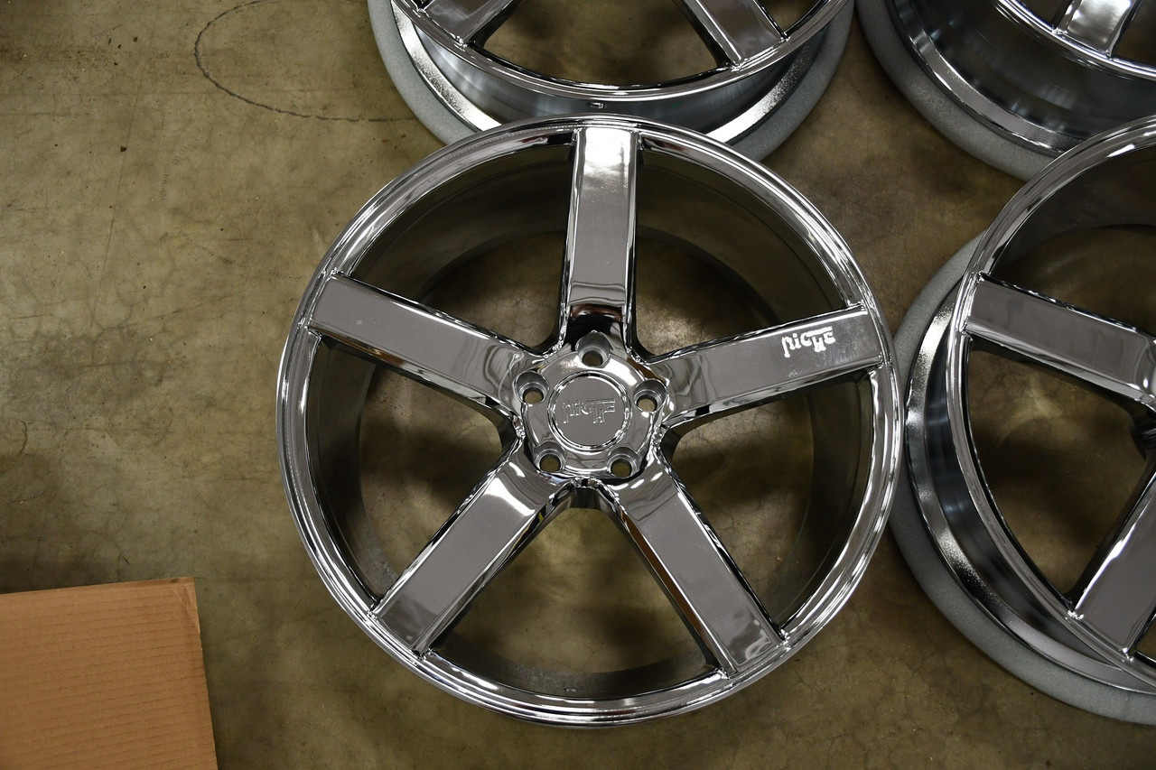 Set 4 Niche M132 Milan 20x8.5 5x112 Chrome Plated Wheels 20" 34mm Rims