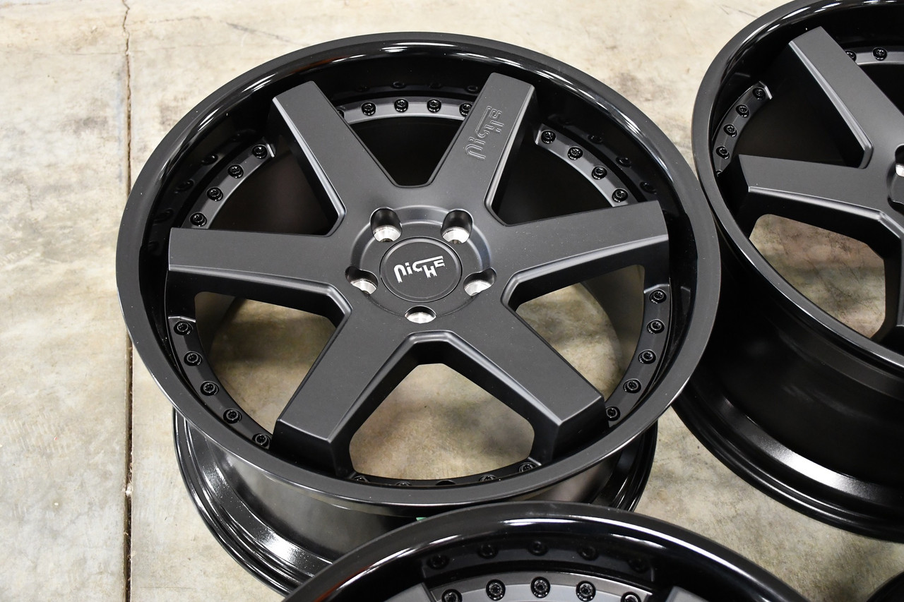 Set 4 Niche M192 Altair 20x10.5 5x4.5 Gloss Black Gloss Black Wheels 20" 40mm