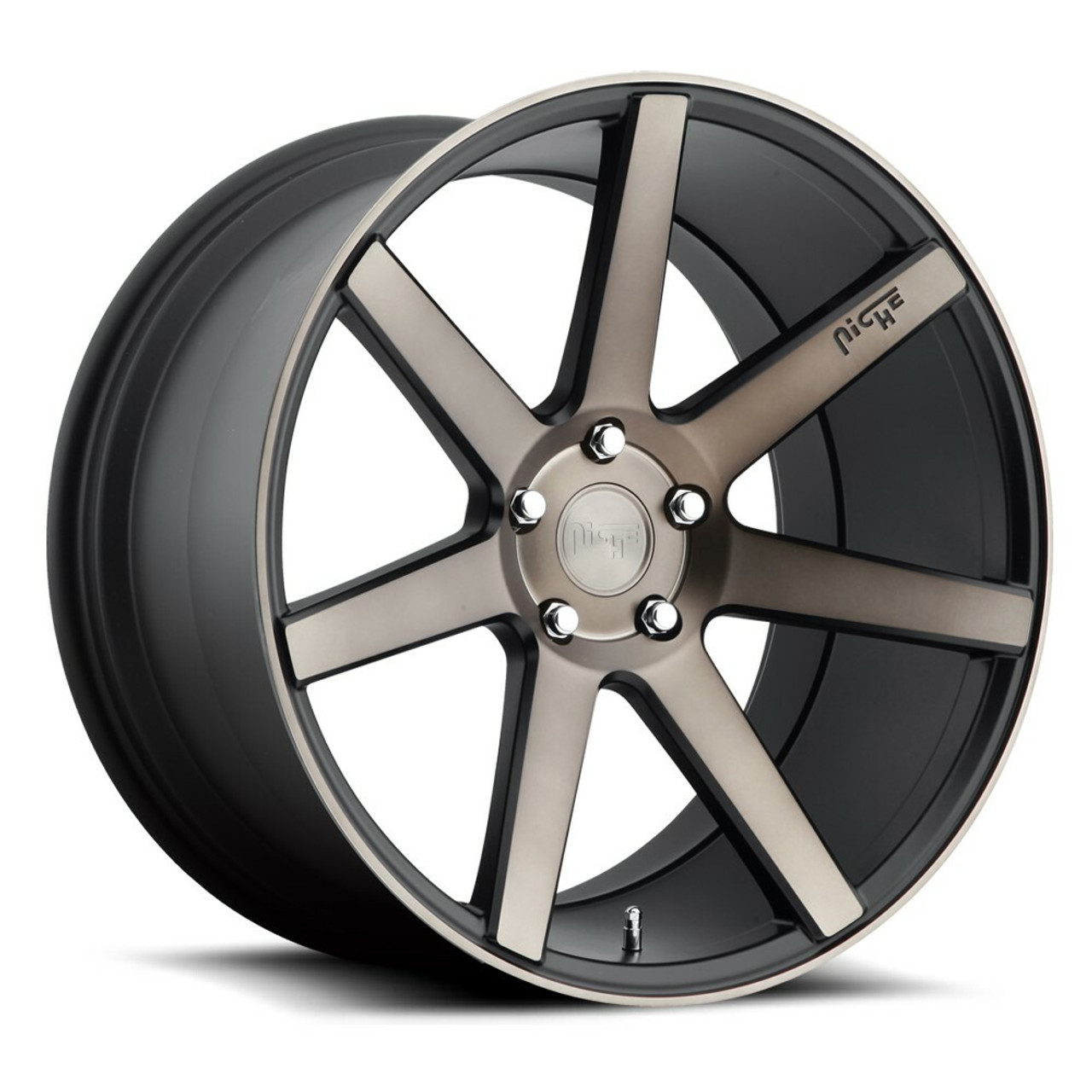 Set 4 20" Niche M150 Verona 20x9 5x112 Matte Black Machined Wheels 25mm Rims