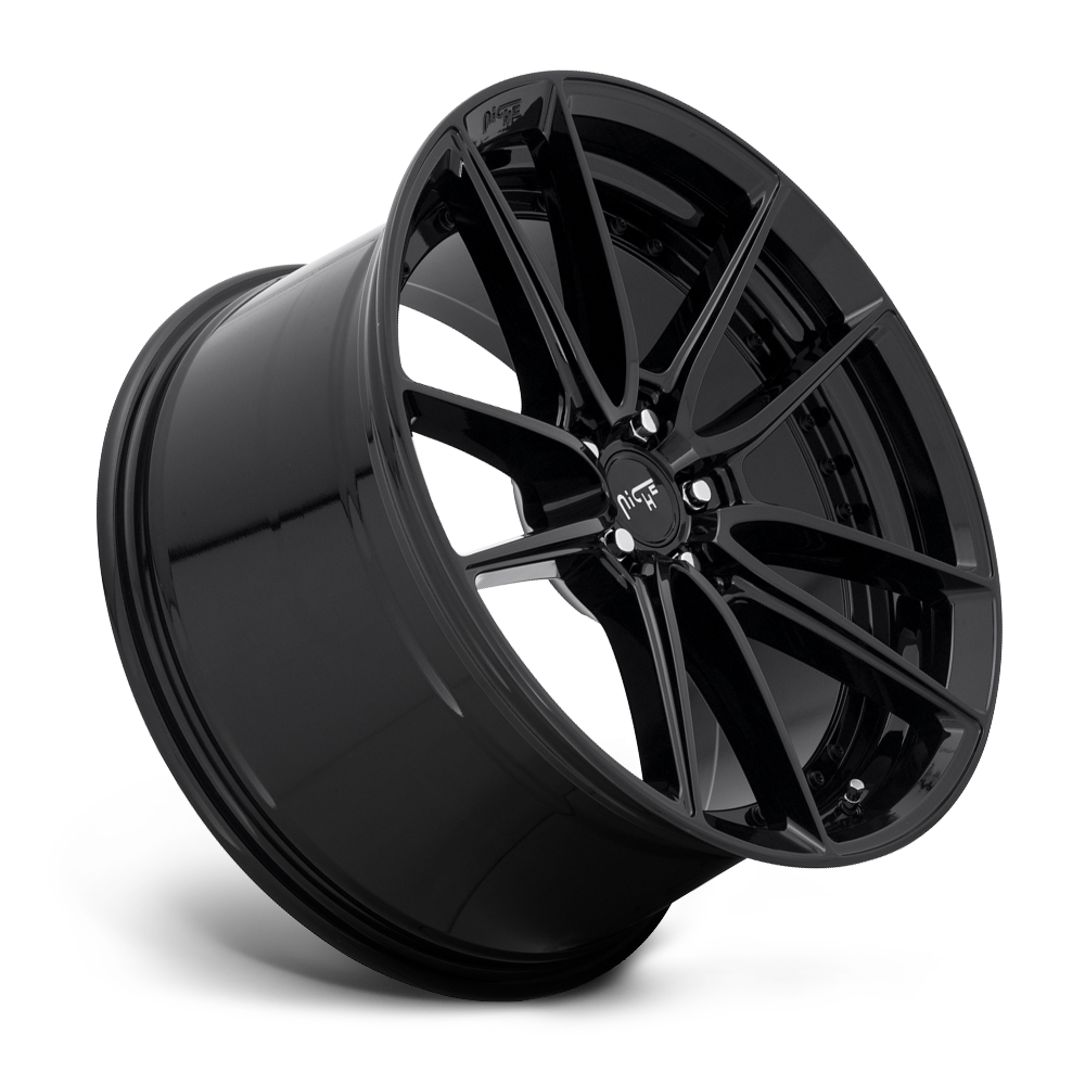 Set 4 20" Niche M223 DFS 20x9 5x115 Gloss Black Wheels 18mm Rims