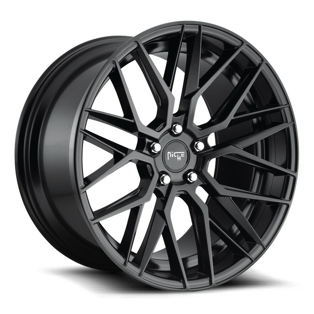 Set 4 Niche M190 Gamma 19x8.5 5x4.25 Matte Black Wheels 19" 40mm Rims