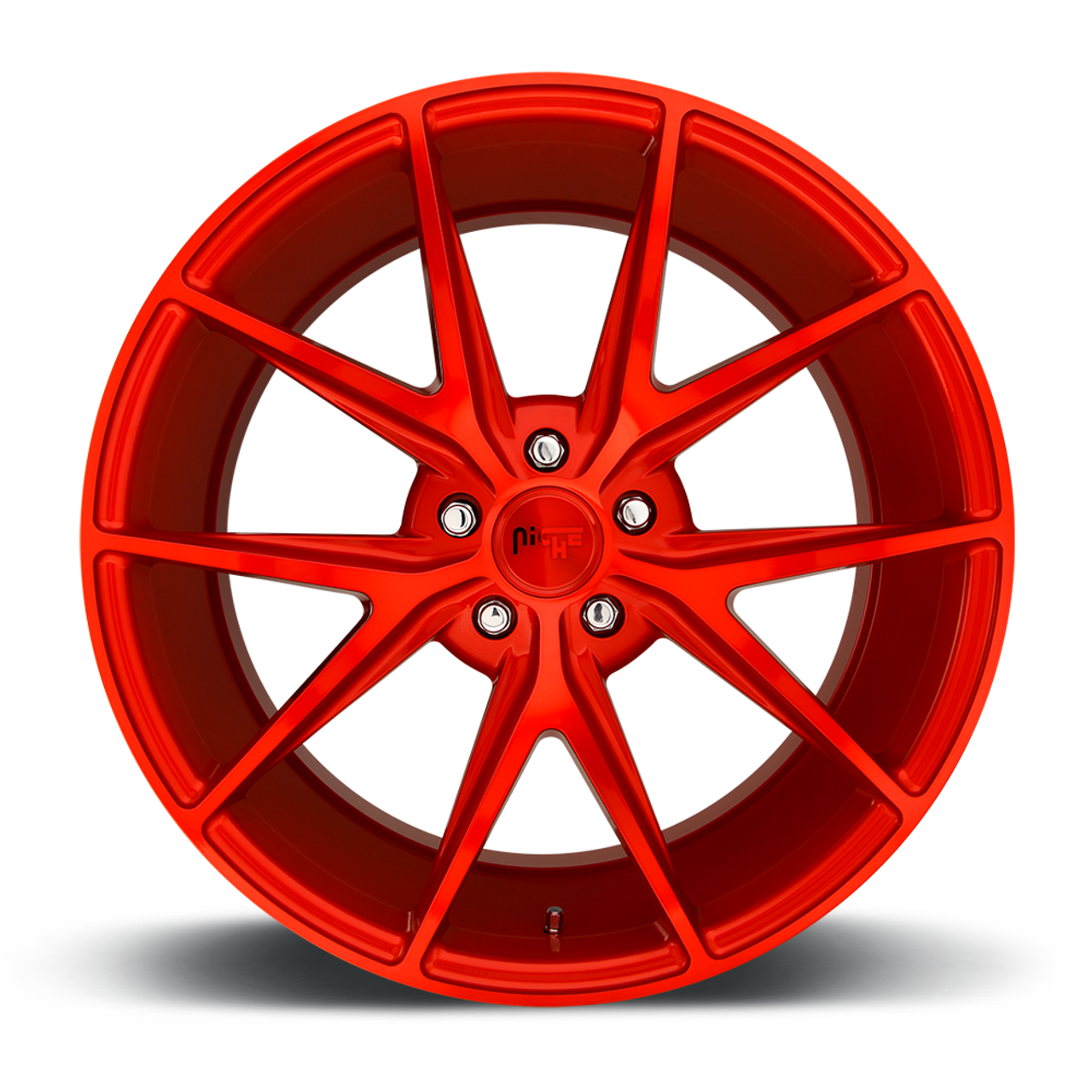 Set 4 Niche M186 Misano 20x10 5x120 Candy Red Wheels 20" 40mm Rims