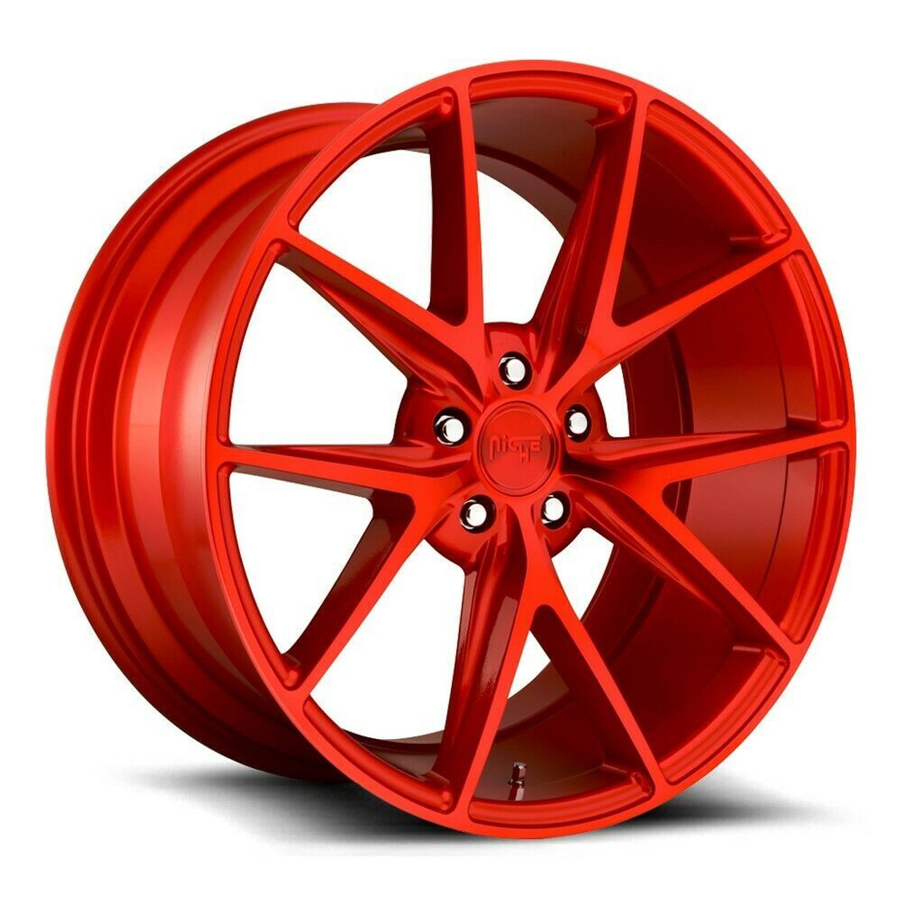 Set 4 Niche M186 Misano 20x10 5x120 Candy Red Wheels 20" 40mm Rims