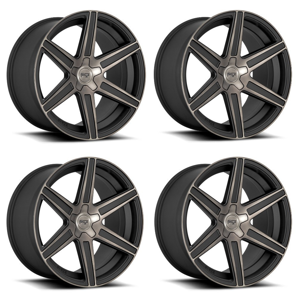Set 4 Niche  M236 Carina 20x10.5 5x112 Machined Double Tint Wheels 20" 40mm