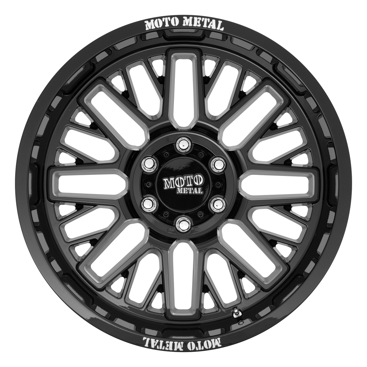 Set 4 Moto Metal MO802 22x10 6x5.5 Gloss Black Milled Wheels 22" -18mm Rims