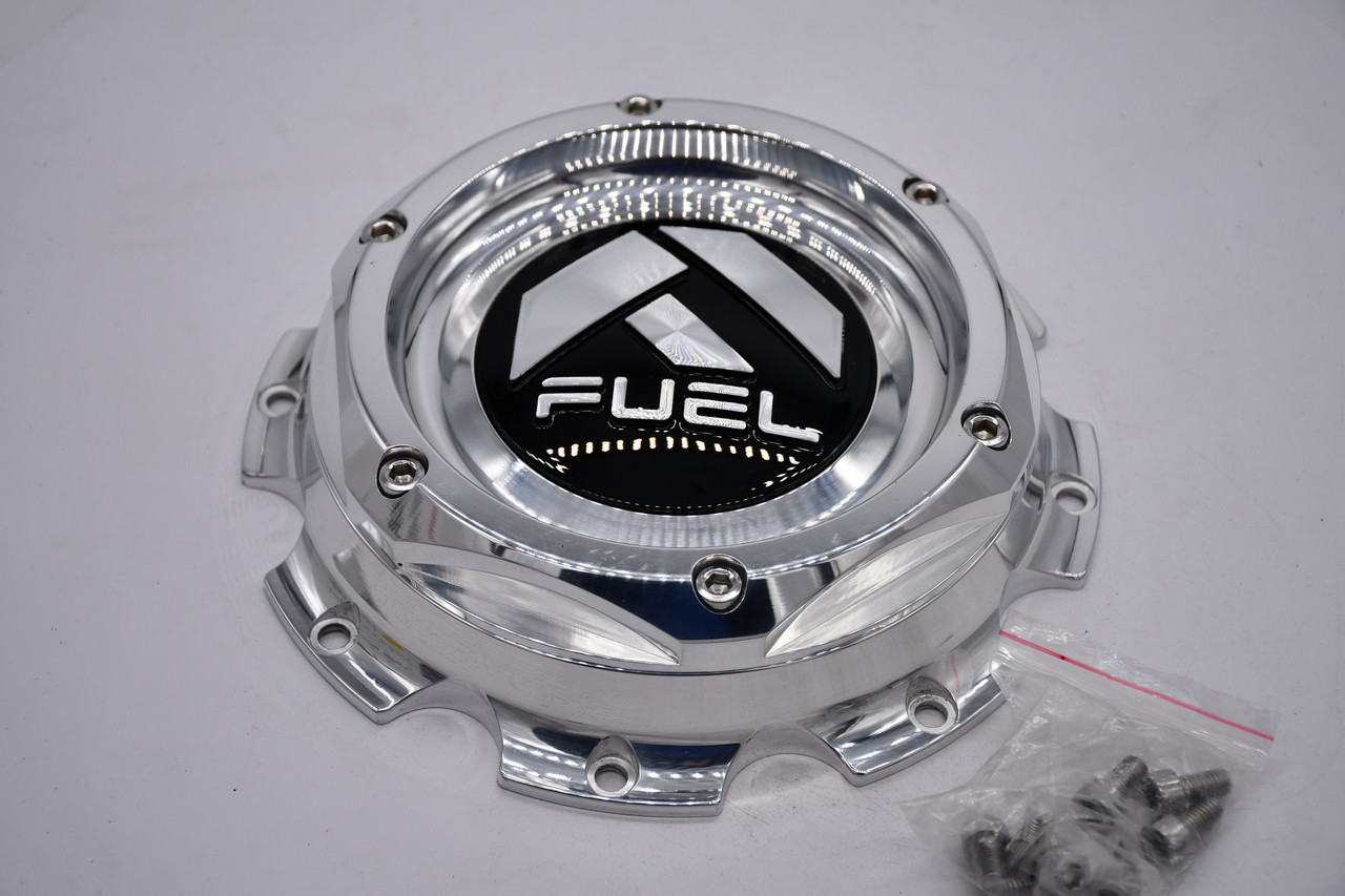 Fuel 1005-37-08H front wheel hub cap polished finish detail