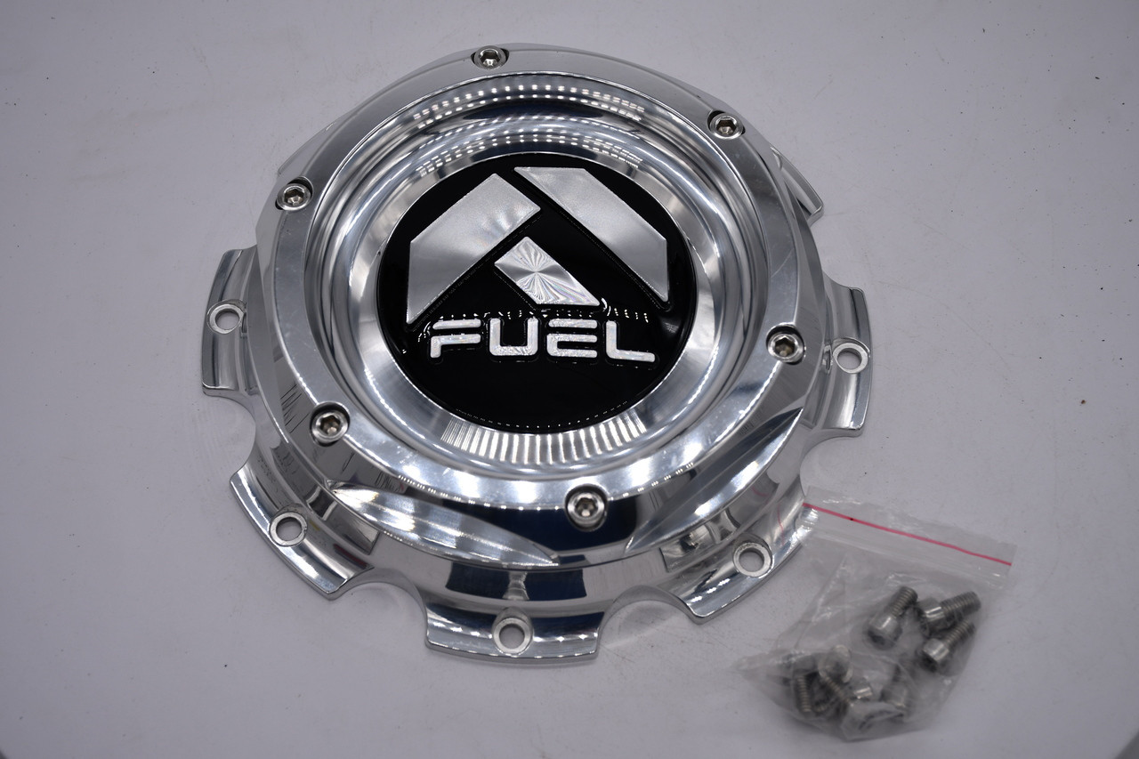 Rear mounting view of Fuel 1005-37-08H bolt on dually center cap