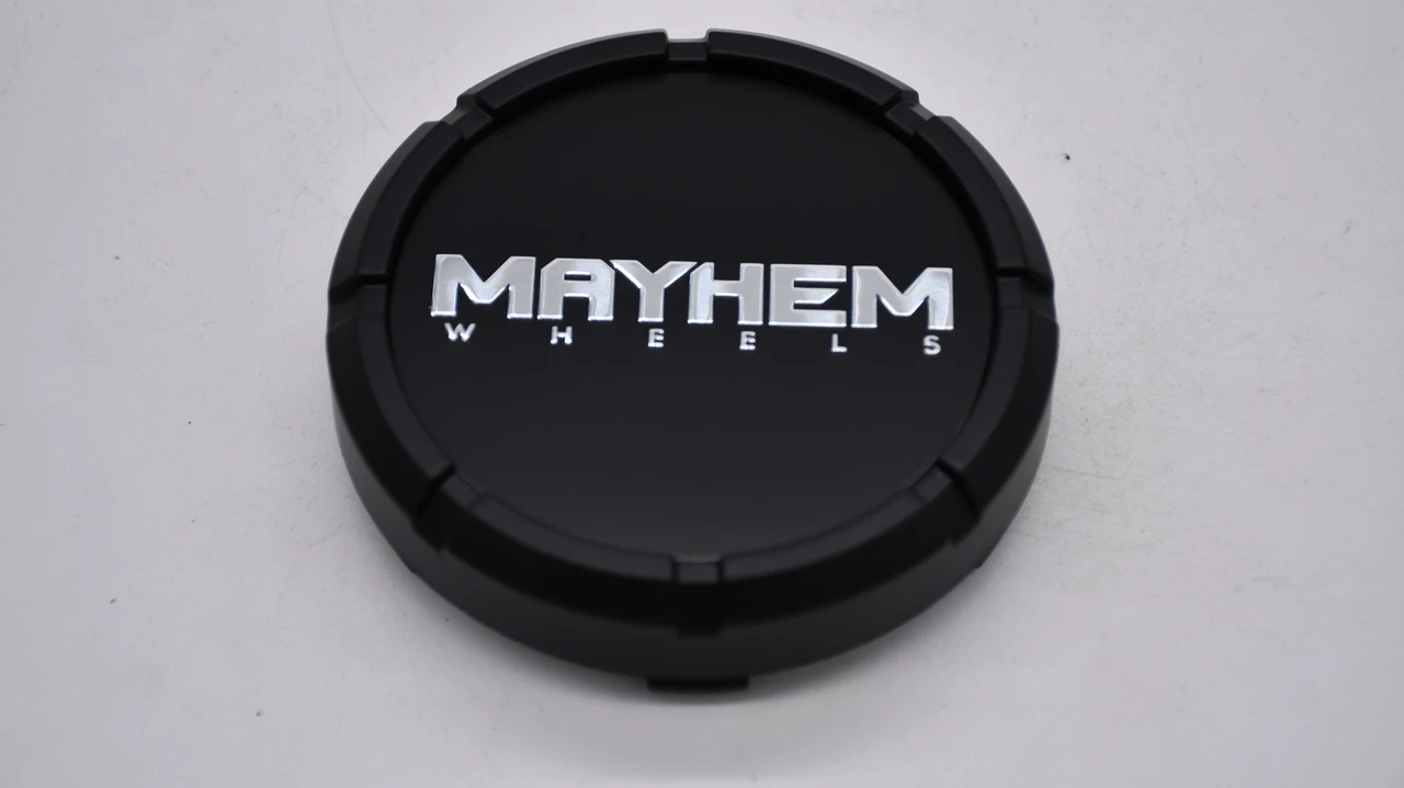 Mayhem C108303MB02 3.5 inch matte black wheel center cap front view