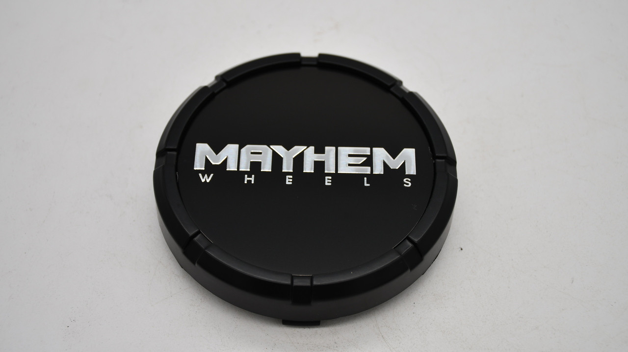Mayhem C108303MB03 4 inch matte black wheel center cap front view
