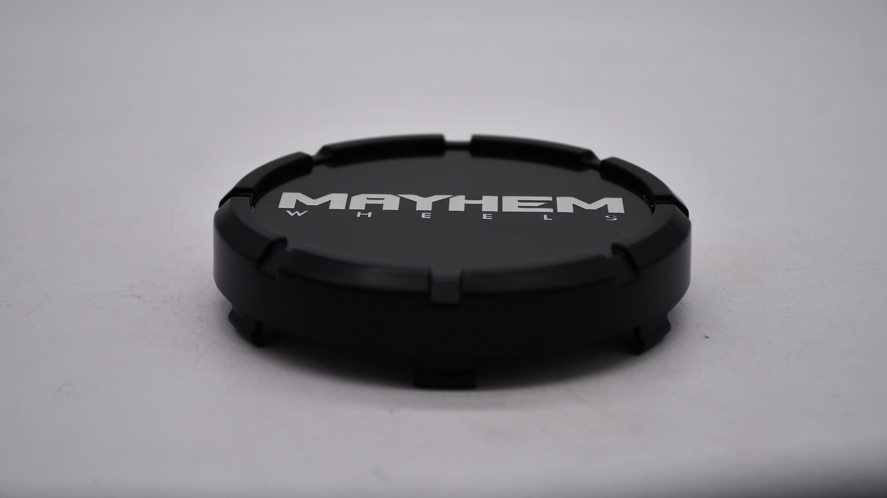 Side profile of Mayhem C108303MB03 matte black replacement center cap