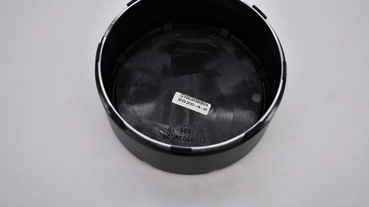 Rear view of Mayhem C108303MB04 center cap showing snap-in retaining features