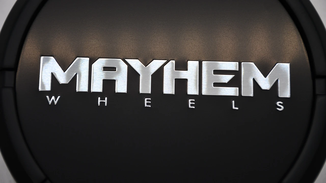 Mayhem C108303MB04 5.25 inch matte black wheel center cap front view
