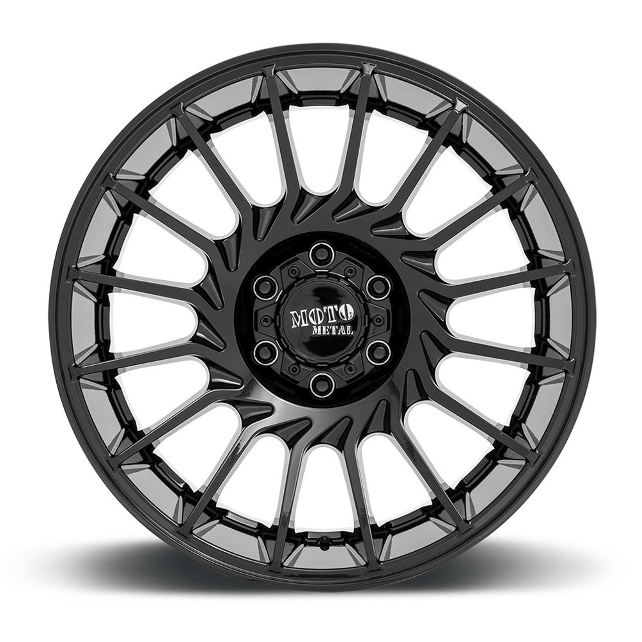 Set 4 Moto Metal MO807 20x10 5x5.5 Gloss Black Wheels 20" -18mm Lifted Truck Rim