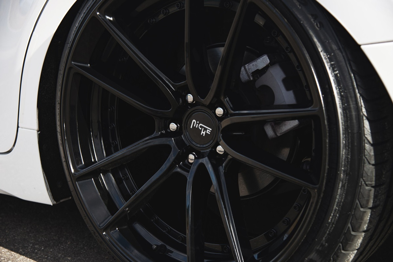 Set 4 Niche M223 Dfs 18x8 5x4.5 Gloss Black Wheels 18" 40mm Rims