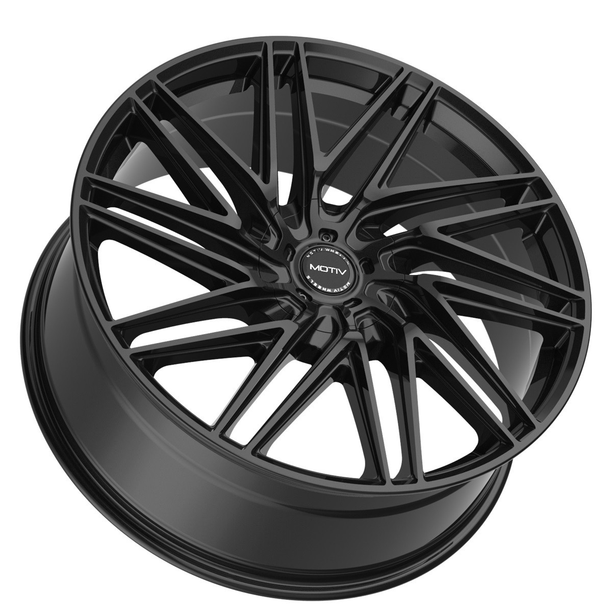 17" Motiv 429B Align Gloss Black 17x7.5 Wheel 5x112 5x4.5 Rim +40mm