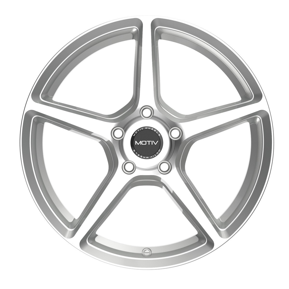 16" Motiv 433MS Blade 16x7.5 Gloss Silver Machined Wheel 5x100 +40mm Rim