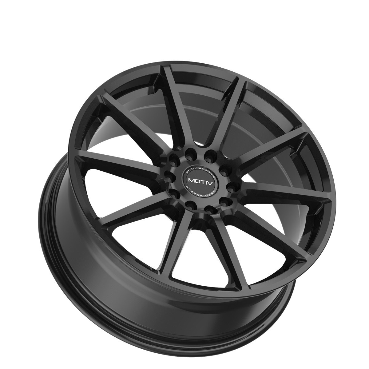 18" Motiv 431B Elicit 18x7.5 Gloss Black Wheel 5x112 5x4.50 +40mm Rim