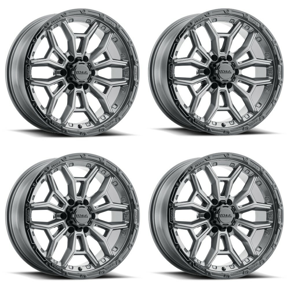 Set 4 20" Ultra 126GN Warmonger 6 Anthracite Black Lip 20x9 Wheels 6x135 18mm