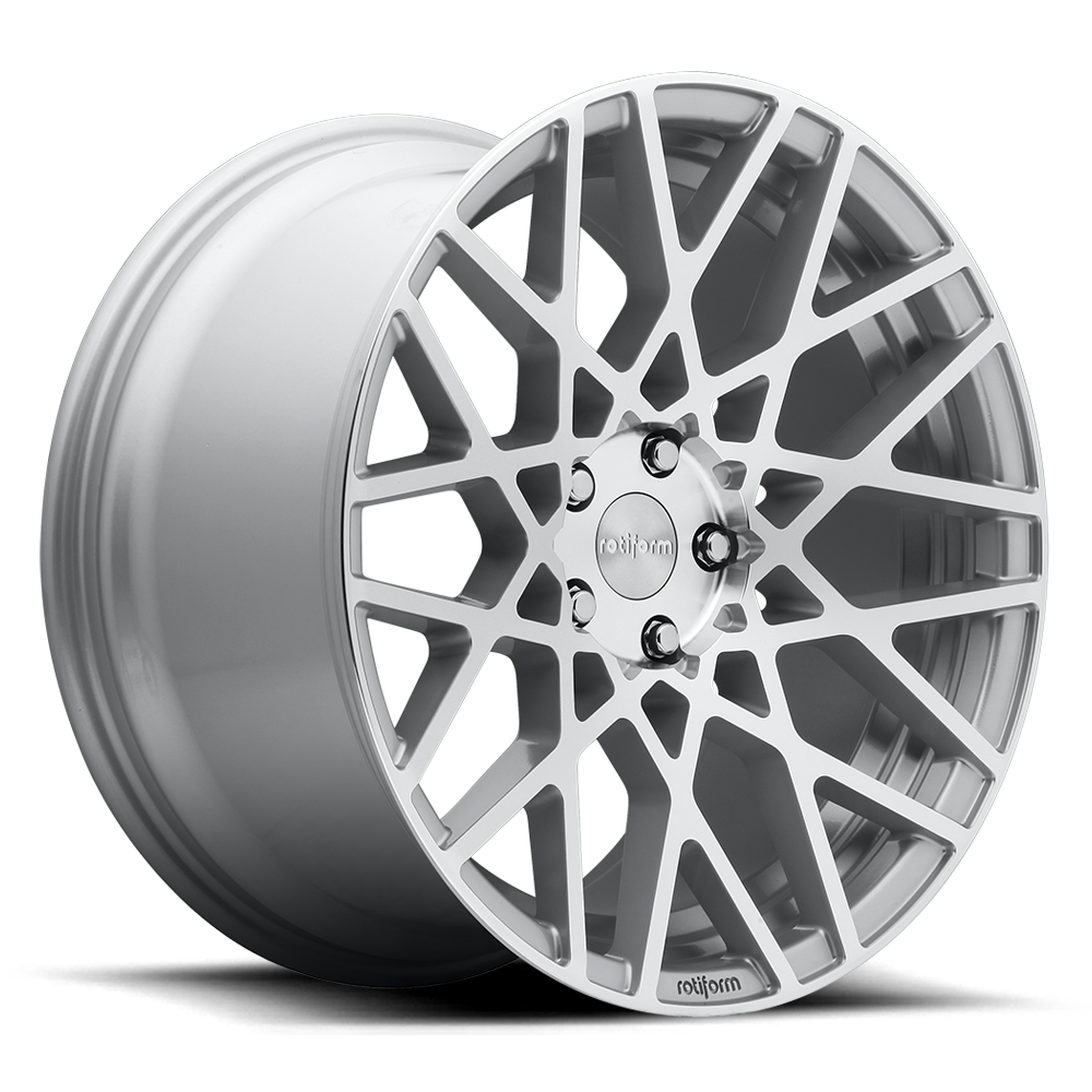 Set 4 Rotiform R110 Blq 18x8.5 5x100 Gloss Silver Machined Wheels 18" 35mm