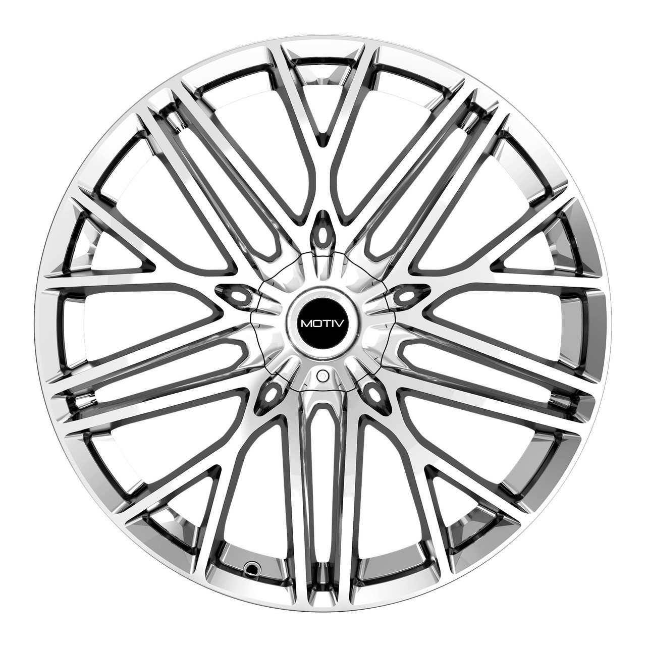22" Motiv 437C Maven Chrome 22x9 Wheel 5x112 5x4.50 Rim +40mm